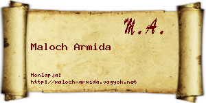 Maloch Armida névjegykártya